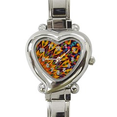 Background Abstract Texture Chevron Heart Italian Charm Watch by Mariart