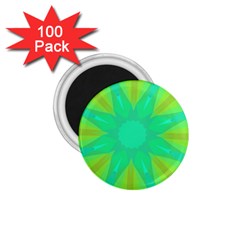 Kaleidoscope Background Green 1 75  Magnets (100 Pack)  by Mariart