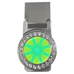 Kaleidoscope Background Green Money Clips (cz)  by Mariart