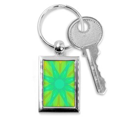 Kaleidoscope Background Green Key Chains (rectangle)  by Mariart