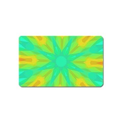 Kaleidoscope Background Green Magnet (name Card) by Mariart