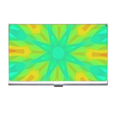 Kaleidoscope Background Green Business Card Holder by Mariart