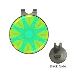 Kaleidoscope Background Green Hat Clips With Golf Markers by Mariart