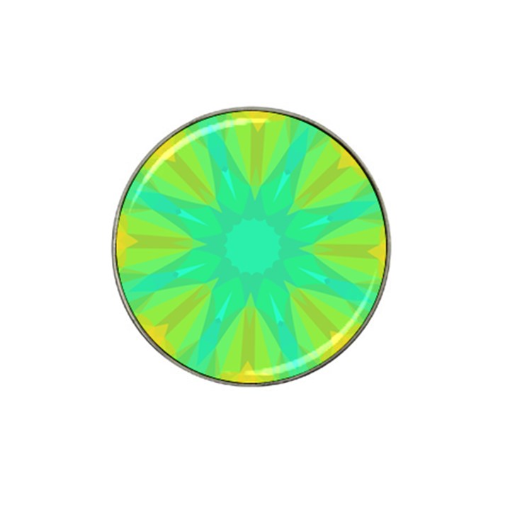 Kaleidoscope Background Green Hat Clip Ball Marker (4 pack)