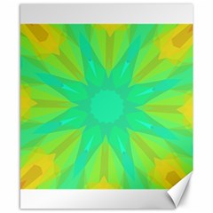 Kaleidoscope Background Green Canvas 8  X 10  by Mariart