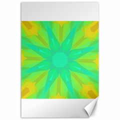 Kaleidoscope Background Green Canvas 24  X 36  by Mariart