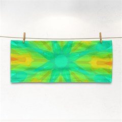 Kaleidoscope Background Green Hand Towel by Mariart