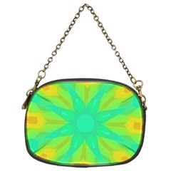 Kaleidoscope Background Green Chain Purse (two Sides) by Mariart