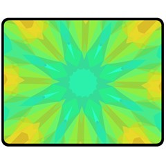 Kaleidoscope Background Green Fleece Blanket (medium)  by Mariart