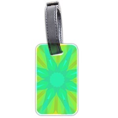 Kaleidoscope Background Green Luggage Tags (two Sides) by Mariart