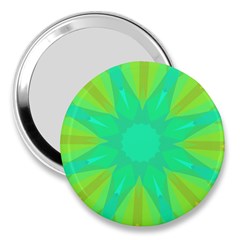 Kaleidoscope Background Green 3  Handbag Mirrors by Mariart