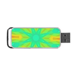 Kaleidoscope Background Green Portable Usb Flash (two Sides) by Mariart