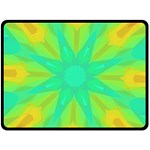 Kaleidoscope Background Green Double Sided Fleece Blanket (Large)  80 x60  Blanket Front