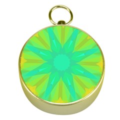 Kaleidoscope Background Green Gold Compasses by Mariart