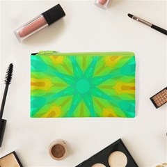 Kaleidoscope Background Green Cosmetic Bag (xs) by Mariart