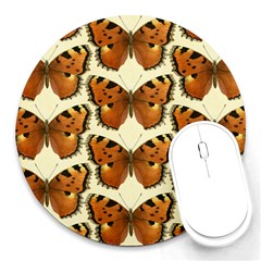 Butterflies Insects Round Mousepads by Mariart