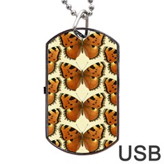 Butterflies Insects Dog Tag Usb Flash (one Side) by Mariart