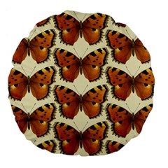 Butterflies Insects Large 18  Premium Flano Round Cushions by Mariart