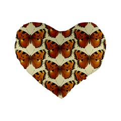 Butterflies Insects Standard 16  Premium Flano Heart Shape Cushions by Mariart