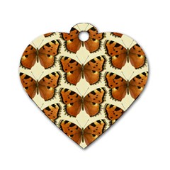 Butterflies Insects Dog Tag Heart (two Sides) by Mariart