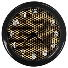 Honeycomb Beehive Nature Wall Clock (black) by Mariart