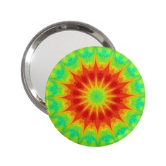 Kaleidoscope Background Mandala Red Green 2 25  Handbag Mirrors by Mariart