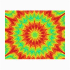 Kaleidoscope Background Mandala Red Green Small Glasses Cloth by Mariart