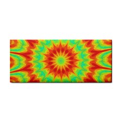 Kaleidoscope Background Mandala Red Green Hand Towel by Mariart