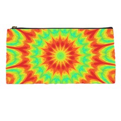 Kaleidoscope Background Mandala Red Green Pencil Cases by Mariart