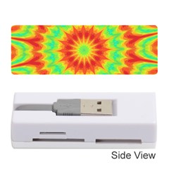 Kaleidoscope Background Mandala Red Green Memory Card Reader (stick) by Mariart