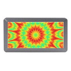 Kaleidoscope Background Mandala Red Green Memory Card Reader (mini) by Mariart