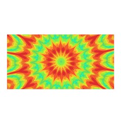 Kaleidoscope Background Mandala Red Green Satin Wrap by Mariart