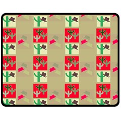 Background Western Cowboy Double Sided Fleece Blanket (medium)  by Mariart