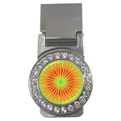 Kaleidoscope Background Mandala Red,green Sun Money Clips (cz)  by Mariart