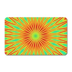 Kaleidoscope Background Mandala Red,green Sun Magnet (rectangular) by Mariart