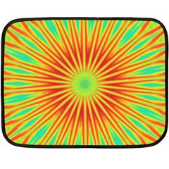 Kaleidoscope Background Mandala Red,green Sun Fleece Blanket (mini) by Mariart