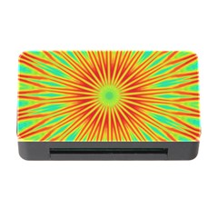 Kaleidoscope Background Mandala Red,green Sun Memory Card Reader With Cf by Mariart