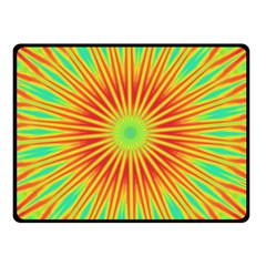 Kaleidoscope Background Mandala Red,green Sun Double Sided Fleece Blanket (small)  by Mariart