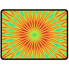 Kaleidoscope Background Mandala Red,green Sun Double Sided Fleece Blanket (large)  by Mariart