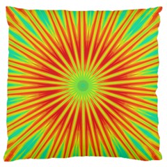 Kaleidoscope Background Mandala Red,green Sun Large Flano Cushion Case (two Sides) by Mariart