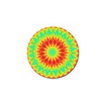 Kaleidoscope Background Red Yellow Golf Ball Marker (10 pack) Front