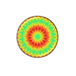 Kaleidoscope Background Red Yellow Hat Clip Ball Marker Front