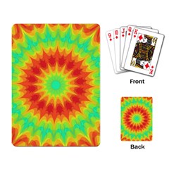 Kaleidoscope Background Red Yellow Playing Cards Single Design by Mariart