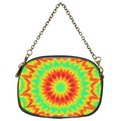 Kaleidoscope Background Red Yellow Chain Purse (one Side) by Mariart