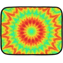 Kaleidoscope Background Red Yellow Fleece Blanket (mini) by Mariart