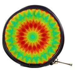 Kaleidoscope Background Red Yellow Mini Makeup Bag by Mariart