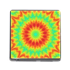 Kaleidoscope Background Red Yellow Memory Card Reader (square 5 Slot) by Mariart