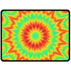 Kaleidoscope Background Red Yellow Fleece Blanket (large)  by Mariart