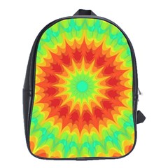 Kaleidoscope Background Red Yellow School Bag (xl) by Mariart