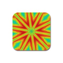 Kaleidoscope Background Star Rubber Square Coaster (4 Pack)  by Mariart